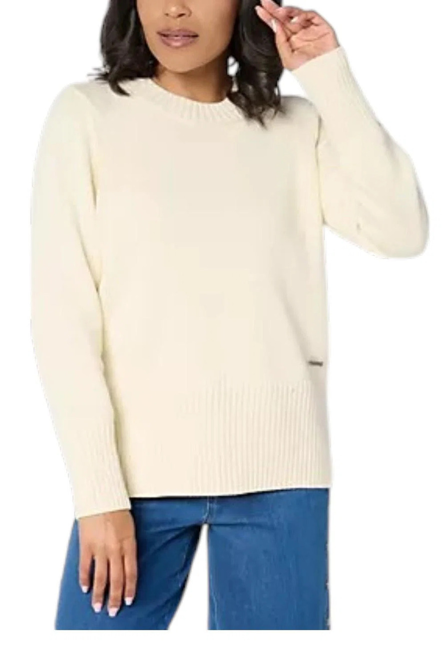 Peace Love World Women's Novelty Stitch Sweater Pristine - Regular